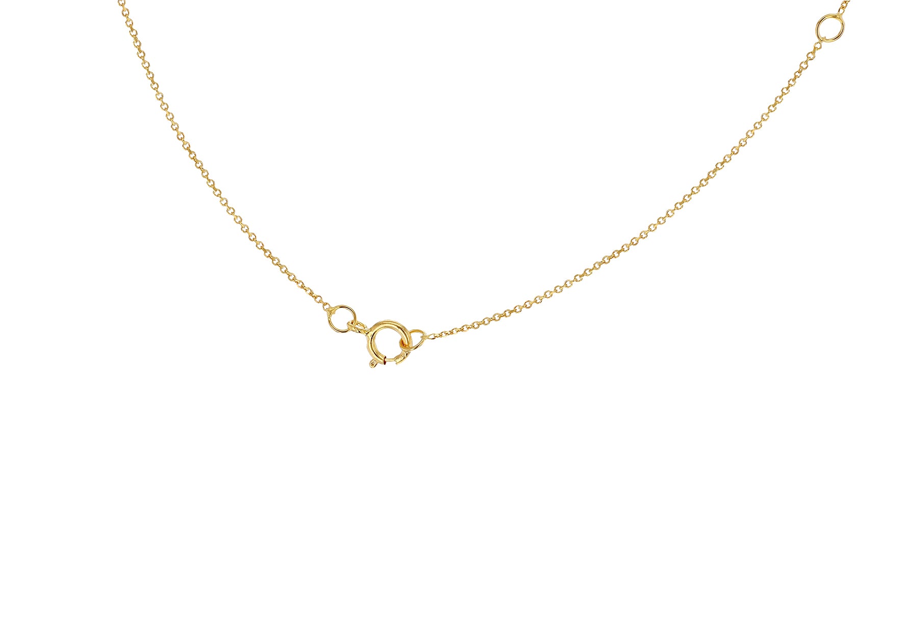 9ct Yellow Gold Plain Single Initial B Necklace