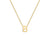 9ct Yellow Gold Plain Single Initial B Necklace