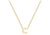 9ct Yellow Gold Plain Single Initial C Necklace