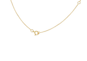 9ct Yellow Gold Plain Single Initial C Necklace