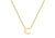 9ct Yellow Gold Plain Single Initial C Necklace