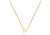 9ct Yellow Gold Plain Single Initial F Necklace