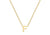 9ct Yellow Gold Plain Single Initial F Necklace