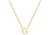 9ct Yellow Gold Plain Single Initial G Necklace