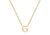 9ct Yellow Gold Plain Single Initial G Necklace