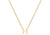 9ct Yellow Gold Plain Single Initial H Necklace