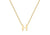 9ct Yellow Gold Plain Single Initial H Necklace