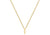 9ct Yellow Gold Plain Single Initial I Necklace