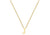 9ct Yellow Gold Plain Single Initial J Necklace