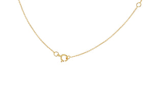 9ct Yellow Gold Plain Single Initial J Necklace