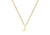 9ct Yellow Gold Plain Single Initial J Necklace