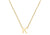 9ct Yellow Gold Plain Single Initial K Necklace