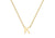 9ct Yellow Gold Plain Single Initial K Necklace