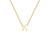 9ct Yellow Gold Plain Single Initial K Necklace