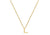 9ct Yellow Gold Plain Single Initial L Necklace