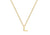9ct Yellow Gold Plain Single Initial L Necklace