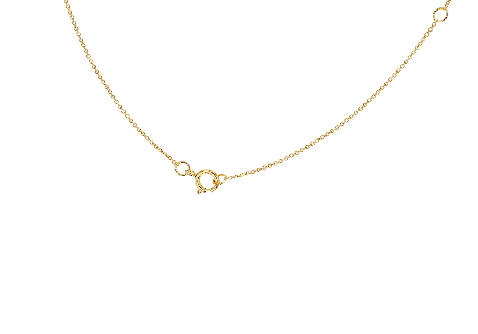 9ct Yellow Gold Plain Single Initial P Necklace
