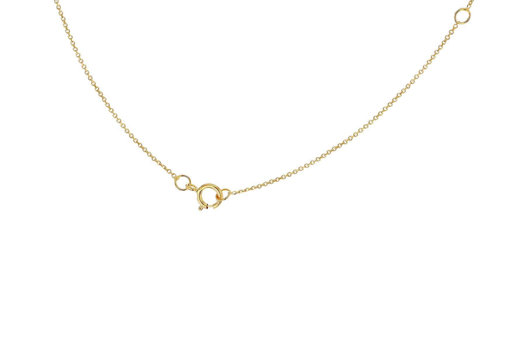 9ct Yellow Gold Plain Single Initial S Necklace