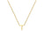 9ct Yellow Gold Plain Single Initial T Necklace