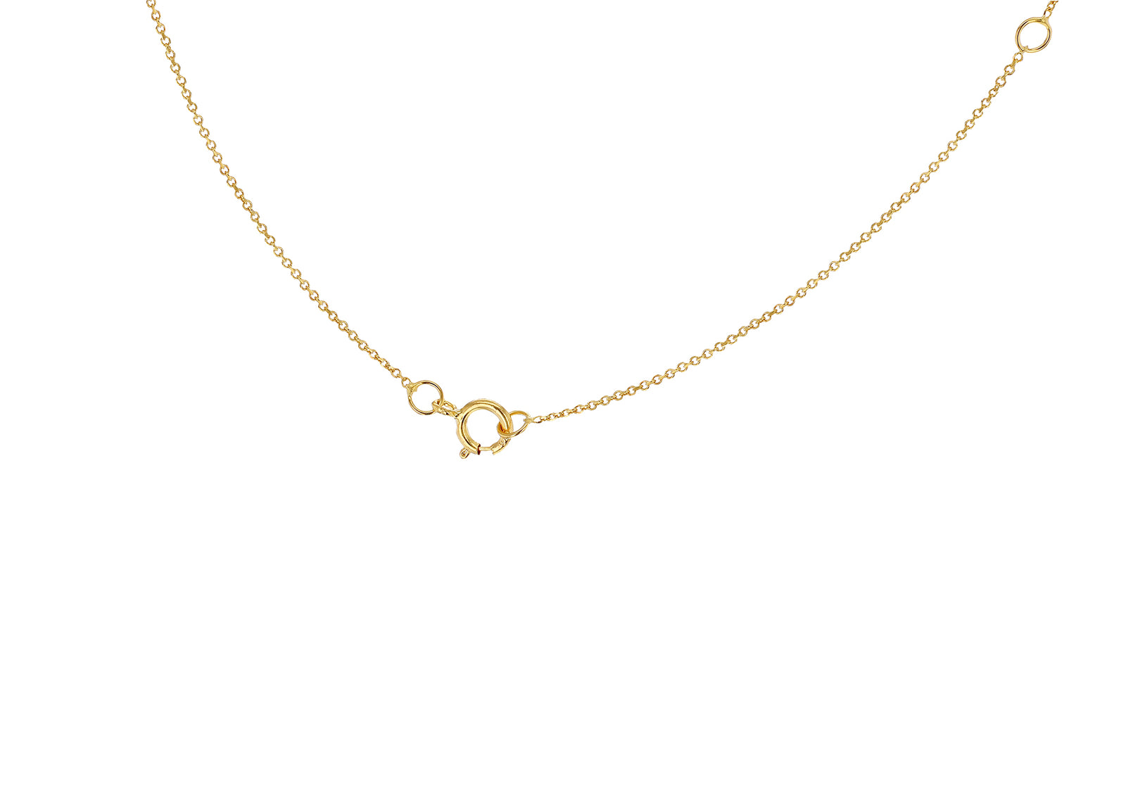9ct Yellow Gold Plain Single Initial T Necklace