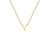 9ct Yellow Gold Plain Single Initial Y Necklace