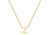 9ct Yellow Gold Plain Single Initial Z Necklace