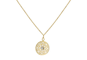 Sun Dance Inspired Gold Cut Out Pendant