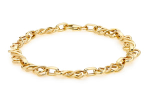 9ct Gold Textured Celtic Link Bracelet