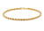 9ct Yellow Gold Hollow Rope Chain Bracelet