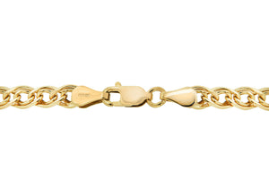 9ct Yellow Gold Double Hollow Link Bracelet