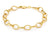 9ct Yellow Gold Textured Oval Belcher Chain Bracelet