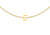 9ct Yellow Gold Plain Single E Initial Bracelet