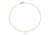 9ct Yellow Gold Plain Single F Initial Bracelet