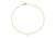 9ct Yellow Gold Plain Single O Initial Bracelet