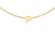 9ct Yellow Gold Plain Single P Initial Bracelet
