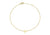 9ct Yellow Gold Plain Single P Initial Bracelet
