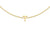 9ct Yellow Gold Plain Single T Initial Bracelet