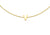 9ct Yellow Gold Plain Single V Initial Bracelet