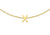 9ct Yellow Gold Plain Single X Initial Bracelet