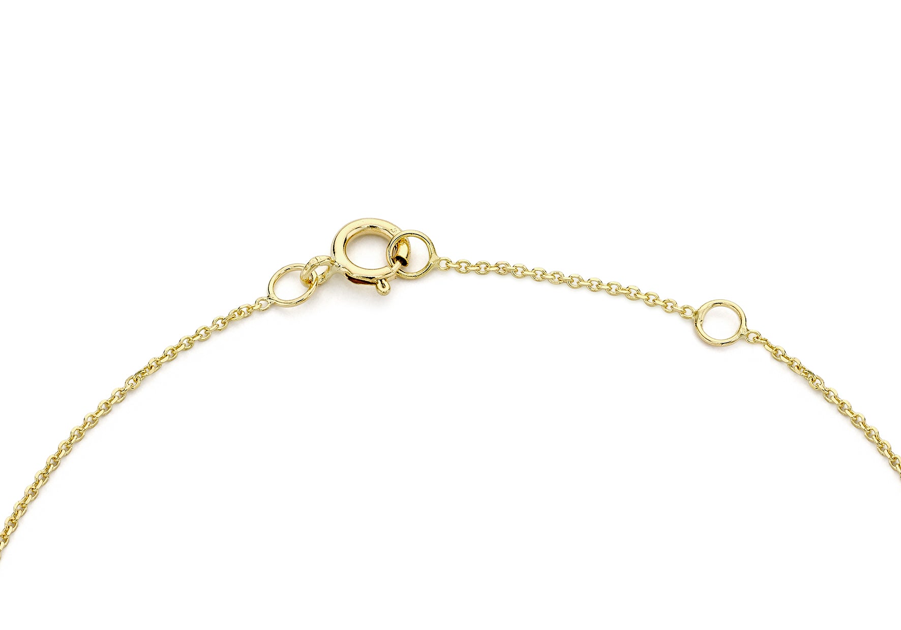 9ct Yellow Gold Plain Single X Initial Bracelet