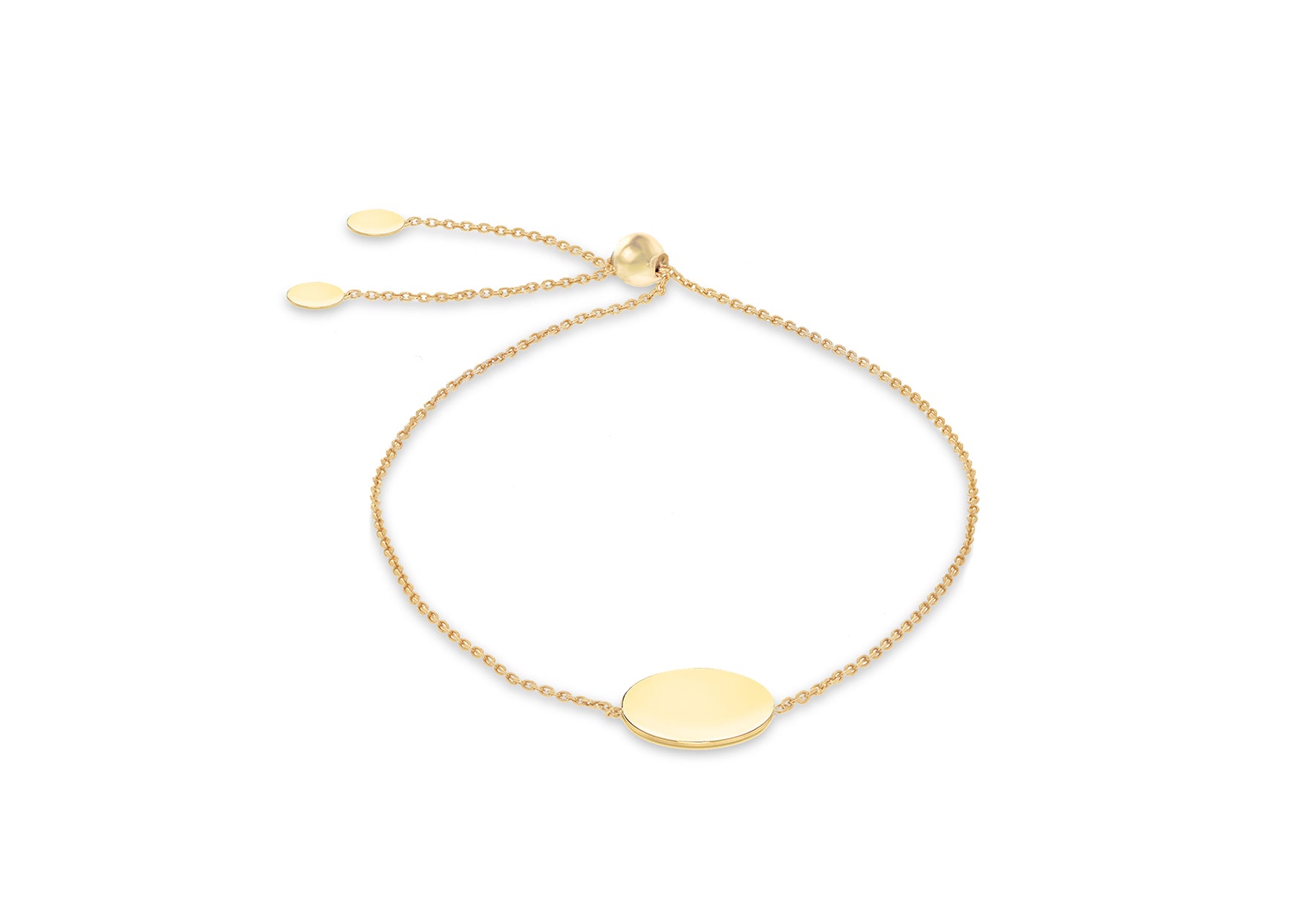 9ct Yellow Gold Disc bracelet