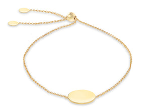 9ct Yellow Gold Disc bracelet