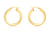 9ct Gold Square Tube Chunky Large Creole Earrings