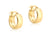 9ct Gold Chunky Wide Creole Earrings