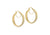 9ct Gold Diamond Cut Large 30mm Hoops