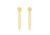 9ct Yellow Gold Stud Earrings with Drop Chain
