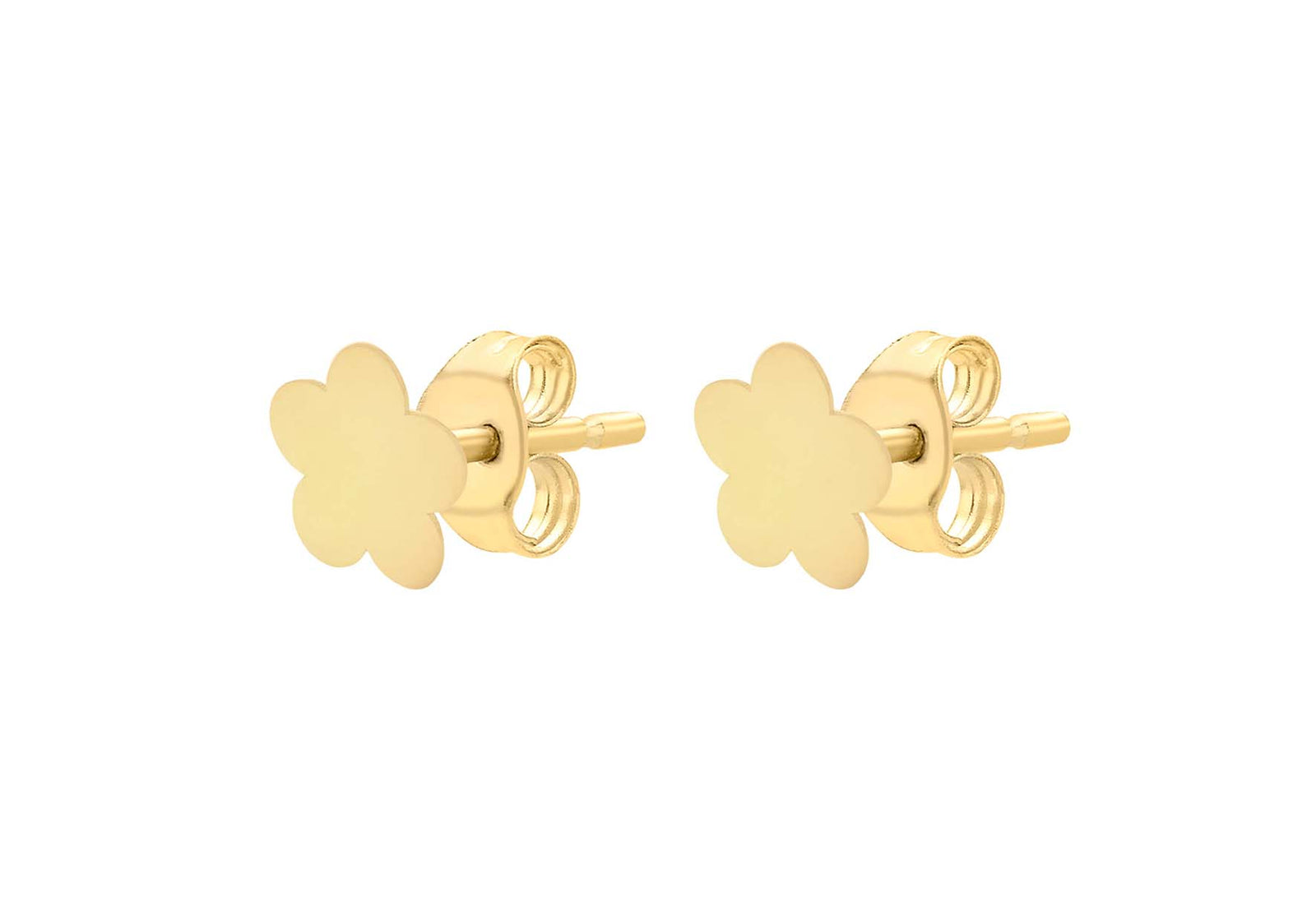 9ct Yellow Gold Small Flower Earrings