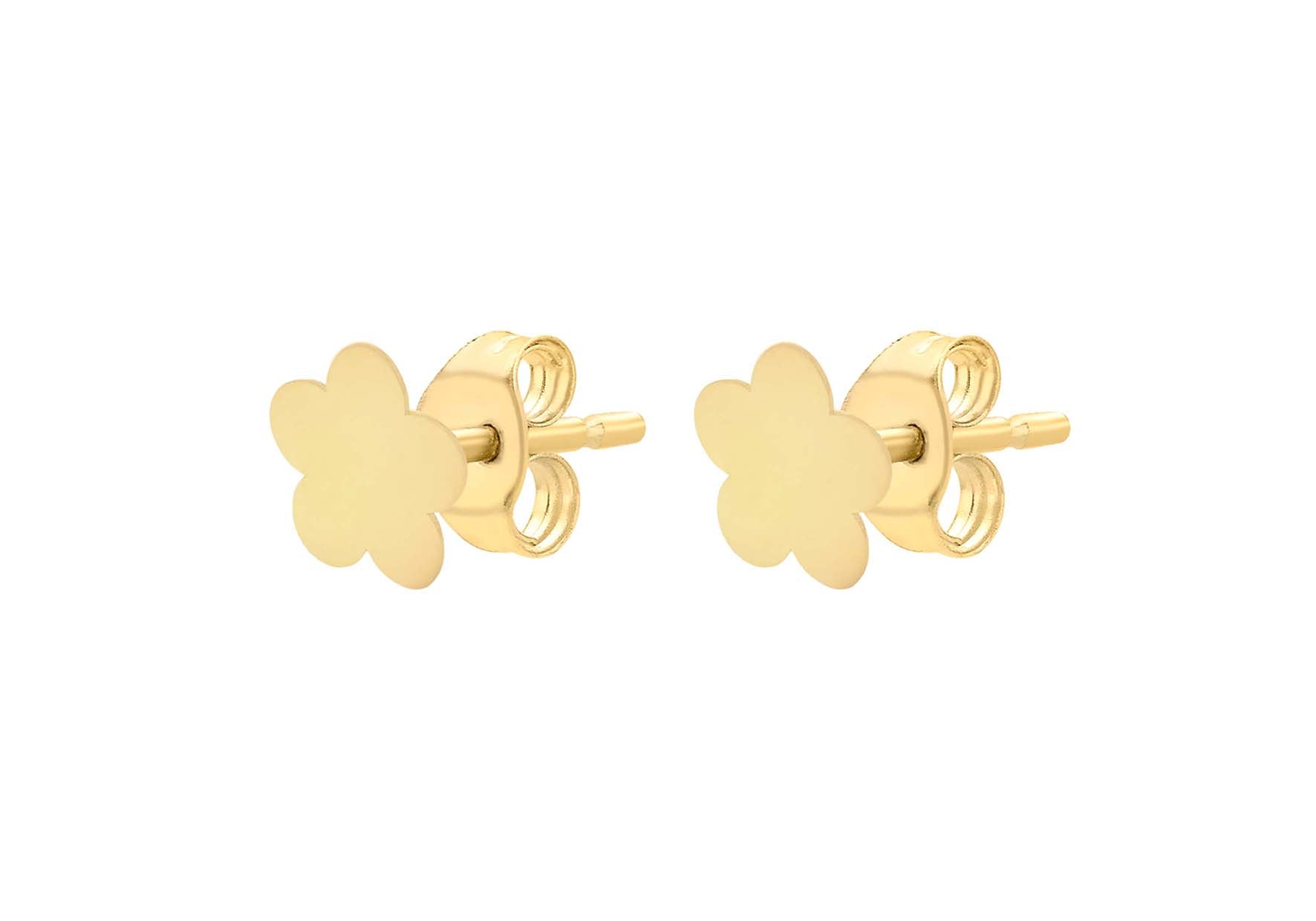 9ct Yellow Gold Flower Stud