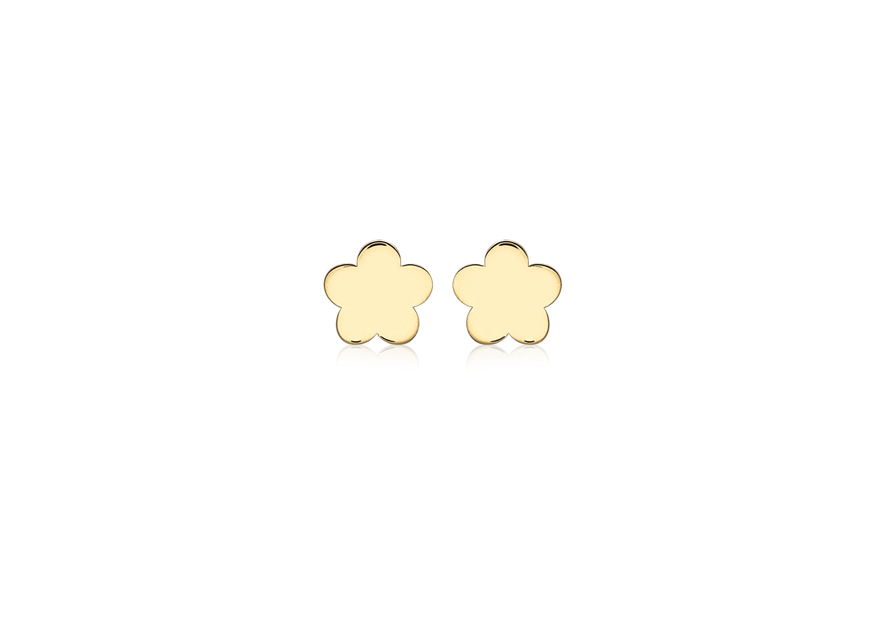 9ct Yellow Gold Small Flower Earrings