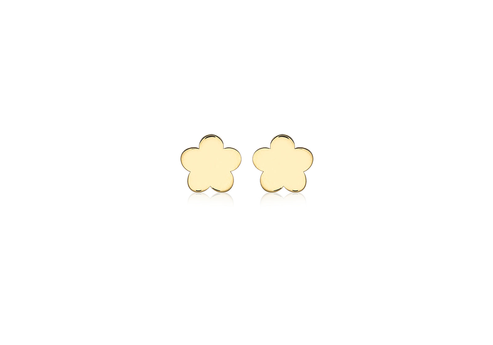 9ct Yellow Gold Flower Stud